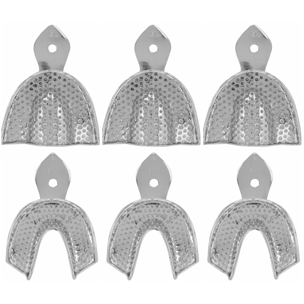 6 portes empreinte pour total en inox perforés